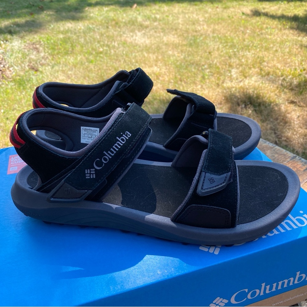 🎊🎉 HP 🎉🎊 COLUMBIA Trailstorm Hiker 2 Strap Mens Sandals Shoes - Black - 13